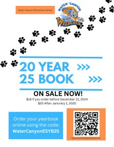 Purchase a yearbook for $18 until December 31, 2024. On January 1, 2025 the price increases to $20.