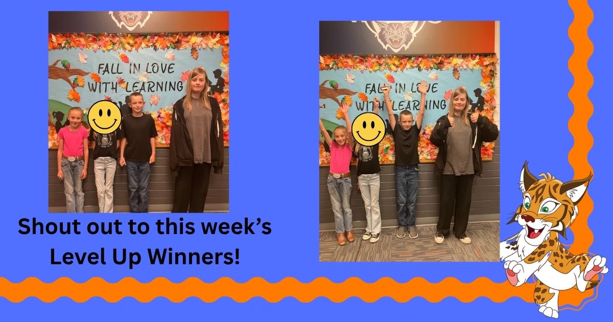 October 5, 2026 Water Canyon Elementary Level Up Winners