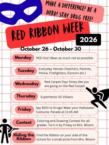 WCES Red Ribbon Week Oct 26-30, 2026